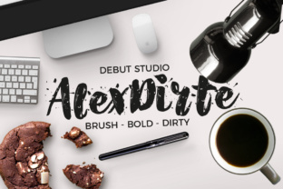 AlexDirte Font: Gritty Brush Type for Handmade Labels