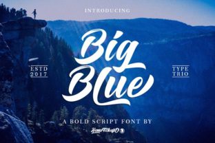 Big Blue Font: Hand-Brushed Type for Makers