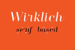 Wirklich: A Clean and Elegant Serif Script Font